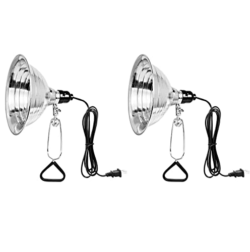 Clamp Lamp Light 150 Watt with 8.5 Inch Aluminum Reflector (2 Count)