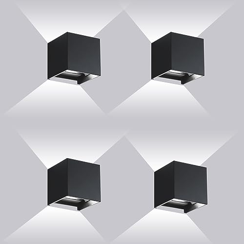 4‑Pack 20W LED Outdoor Porch Wall Light