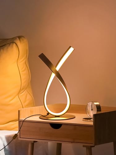 Black Spiral LED Table Lamp
