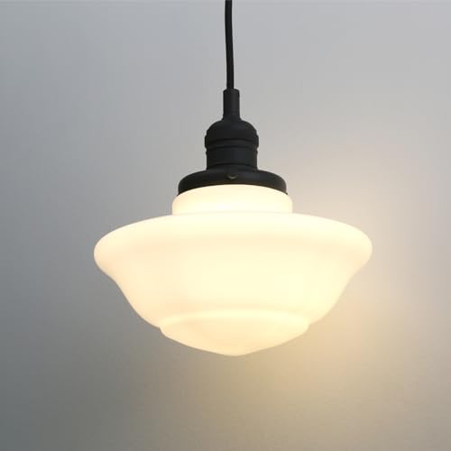 Modern Pendant Light with Milk White Glass