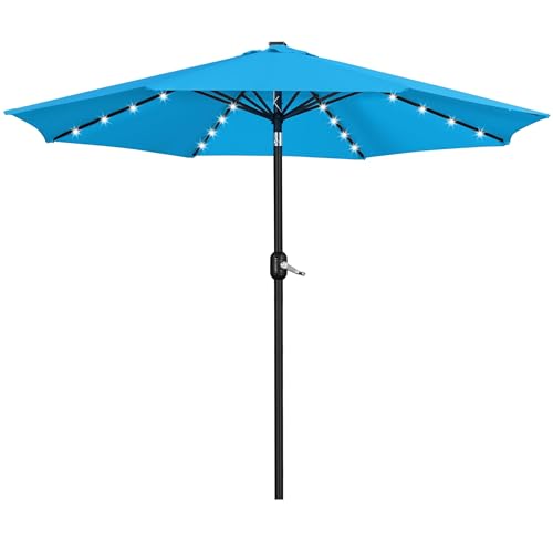 11FT Solar Patio Umbrella w