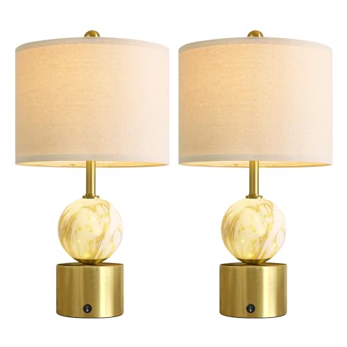 20.5" Small Bedside Table Lamps for Bedroom Nightstands (2 Count)
