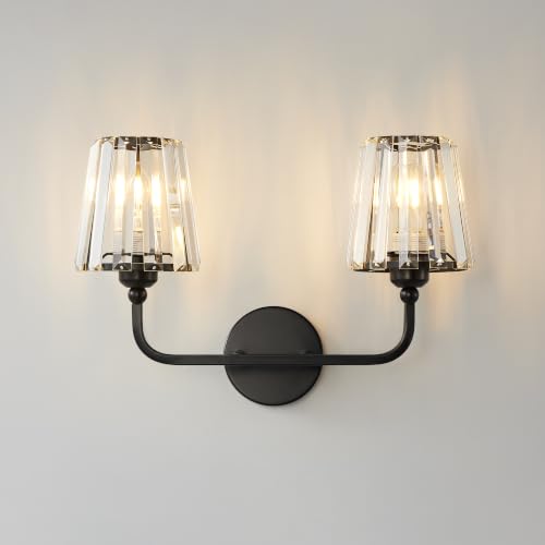 Modern Bathroom Light Fixtures (Matte Black / 2 Light)