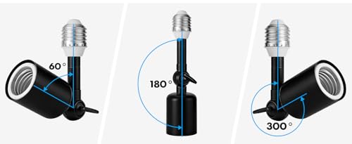 2 Pack E26 Light Socket Extender