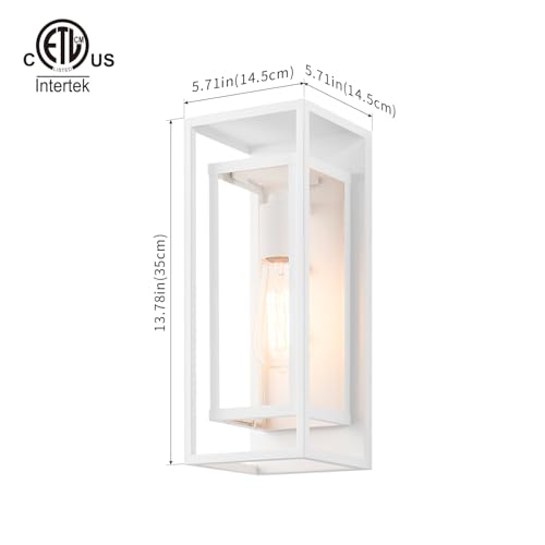 14" Modern Outdoor Porch Wall Light (2 Count)
