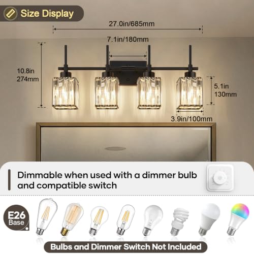 Modern Crystal Bathroom Vanity Light 4
