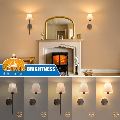 19.9 inch Battery Operated Wall Sconce Set of 2 (2 Count)
