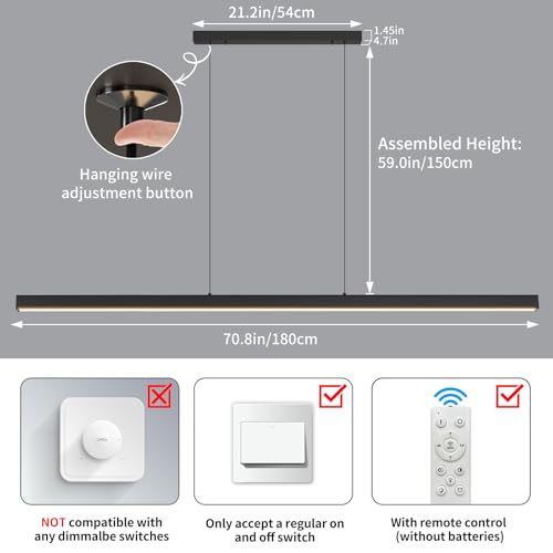 Modern LED Linear Pendant Light