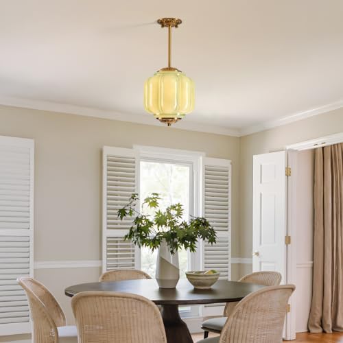Semi Flush Mount Ceiling Light (Green 9")
