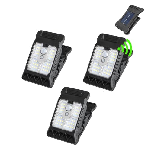 3 Pack 800lm Clip on Solar Lights Outdoor Waterproof (3 Count)
