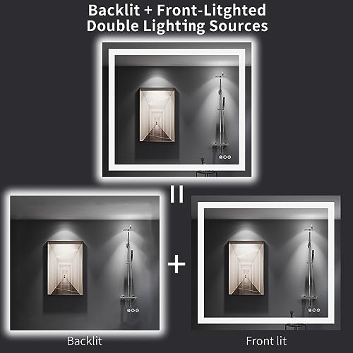 40"X36" LED Bathroom Mirror with Lights