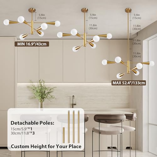 Sputnik Chandelier Modern Gold Chandelier 6