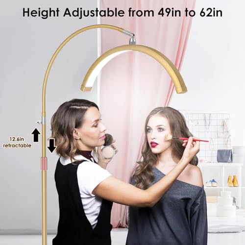 Lash Light Flexible Half Moon Light with Phone Holder for Eyelash Nail Art Tattoos Skincare