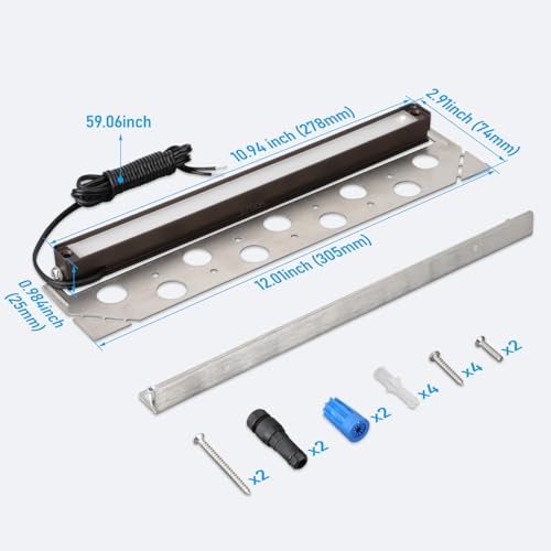 8 Pack 12 Inch LED Hardscape Lighting (8 Count)