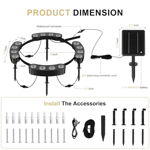 Upgraded Solar Tree Lights Outdoor