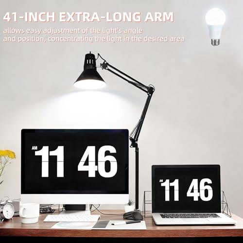 Black Desk Lamp with Clamp
