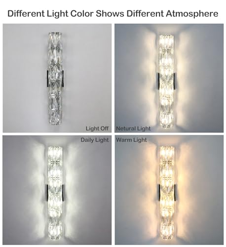 Modern Chrome Crystal Wall Sconce 24
