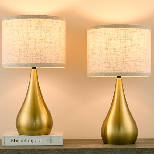 18.1'' Modern Touch Gold Table Lamp Set of 2 with 3 Way Dimmable (2 Count)