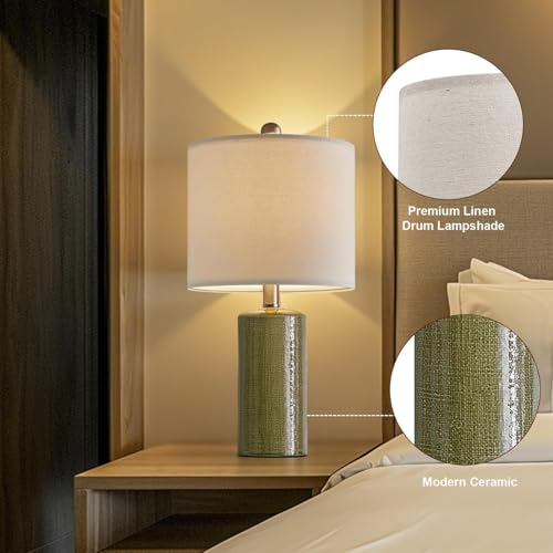 20.25" Small Table Lamps Set of 2 Modern Ceramic Lamps for Living Room (2 Count)
