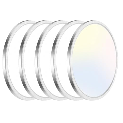 4PACK Flush Mount LED Ceiling Light Fixture Brushed Nickel (4 Count)