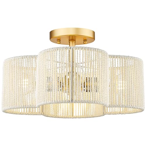 Rattan Light Fixtures Ceiling Mount