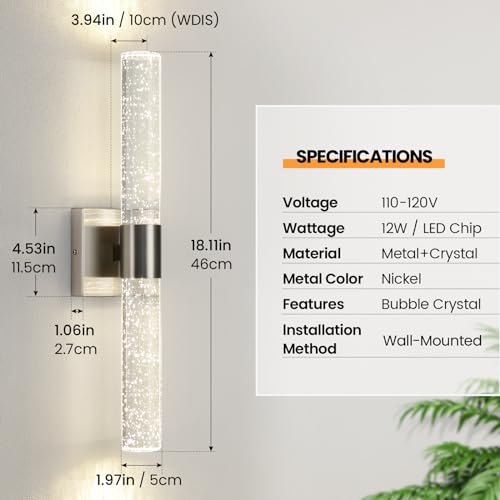 Modern LED Wall Sconces Set of Two