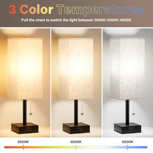 Bedside Lamp for Bedroom Set of 2 (2 Count)
