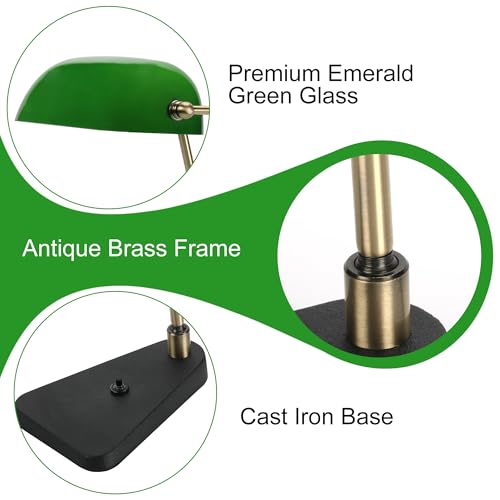 Green Bankers Desk Lamp