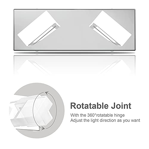 Modern LED Vanity Light 2 Light Acrylic Stainless Steel for Bathroom Vanity Lighting Fixtures Cool White 6000K