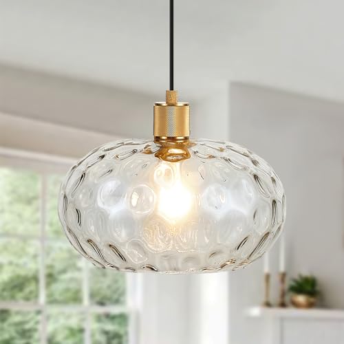 Glass Pendant Lights Kitchen Island 8 Inch Adjustable Pendant Light Fixtures with Hand