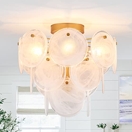 Modern Flush Mount Glass Ceiling Light