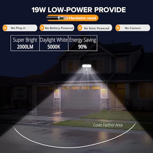 19W LED Security Lights Motion Sensor Light Outdoor