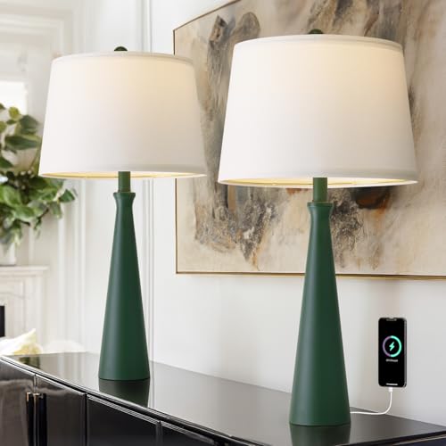 25.75" Modern Table Lamp for Bedroom Set of 2 (2 Count)