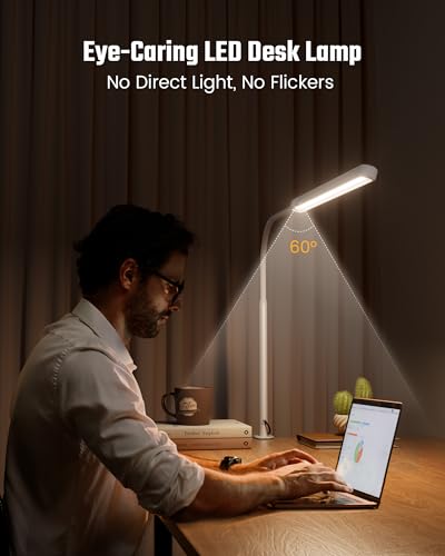Eye Caring LED Desk Lamp Work Lamp Office Lamp with Side Clamp