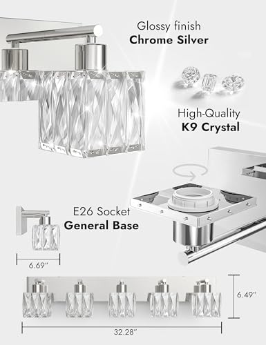 Chrome Bathroom Light Fixtures