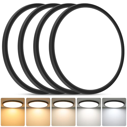 12 Inch LED Flush Mount Ceiling Light Fixture (4 Count)
