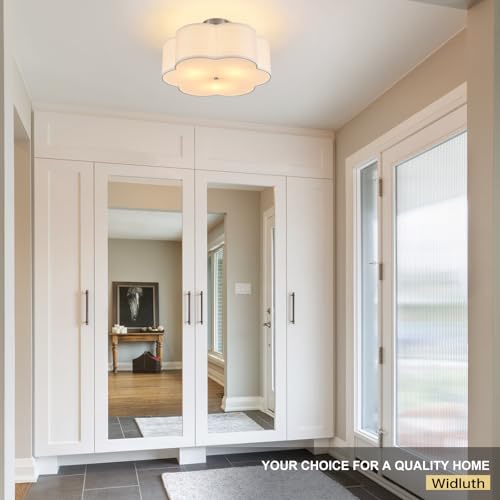 18" Chrome Semi Flush Mount Ceiling Light