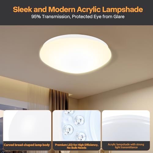 13 inch Flush Mount Ceiling Light (White)