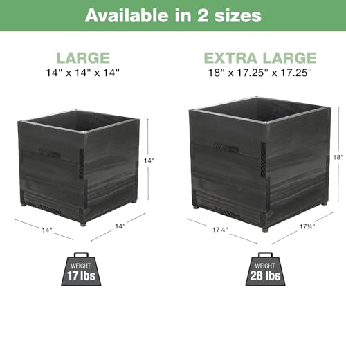 Extra Large Decorative Wooden Planter w