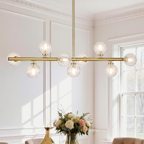 Mid Century Modern Glass Globe Sputnik Chandelier