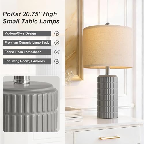 20.75'' Ceramic Small Table Lamps for Bedroom
