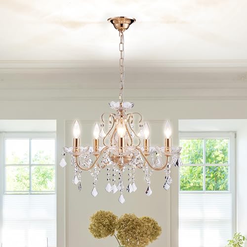 Saint Mossi 5 Light Crystal Chandelier Light Fixture