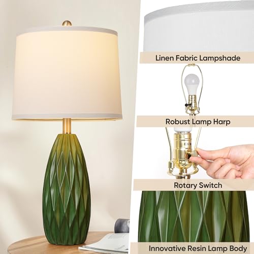 Modern Resin Table Lamp Set of 2 (2 Count)