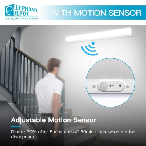 4FT LED Stairwell Light Fixture with Motion Sensor