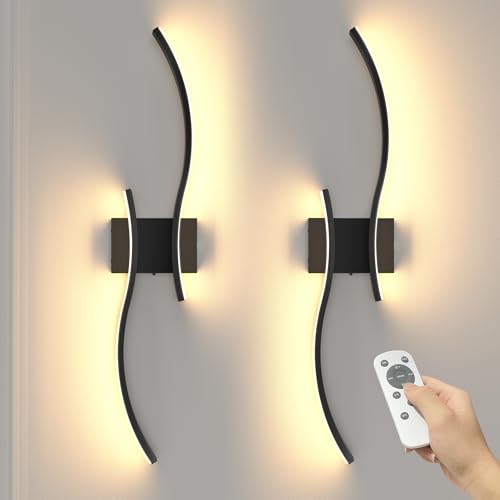 27.6 Inch Battery Operated Wall Sconce Set of 2 (2 Count)