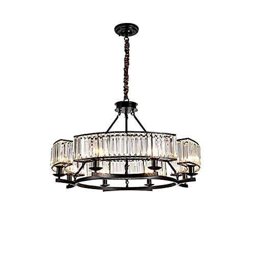 Farmhouse Crystal Chandeliers Dining Room Pendant Light Fixture