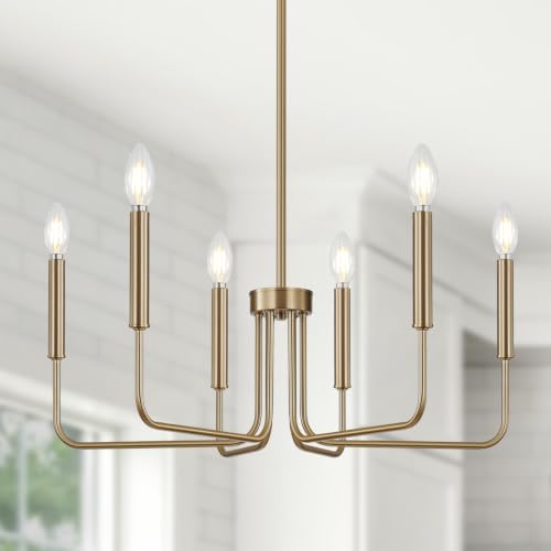 6 Light Champagne Bronze Chandelier