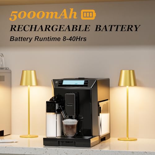 Cordless Table Lamp Rechargeable Gold (2 Count)