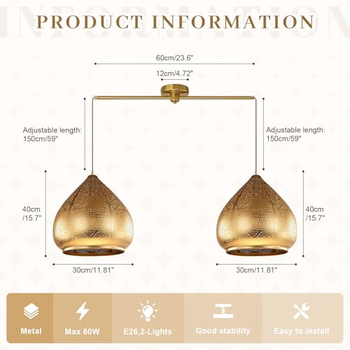 Gold Moroccan Pendant Light 2