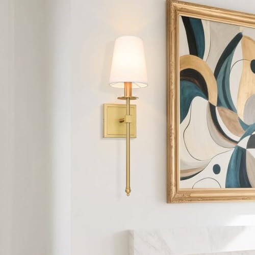 Brass Wall Sconces Set of 2 Gold Sconce Light for Living